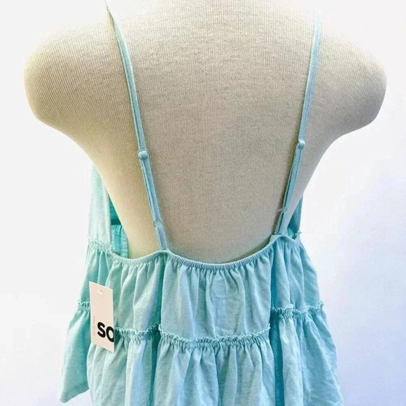 NWT SO GOODS FOR LIFE Juniors Sleeveless Straps Pullover V-Neck Blue Top Sz XXL - Picture 9 of 10